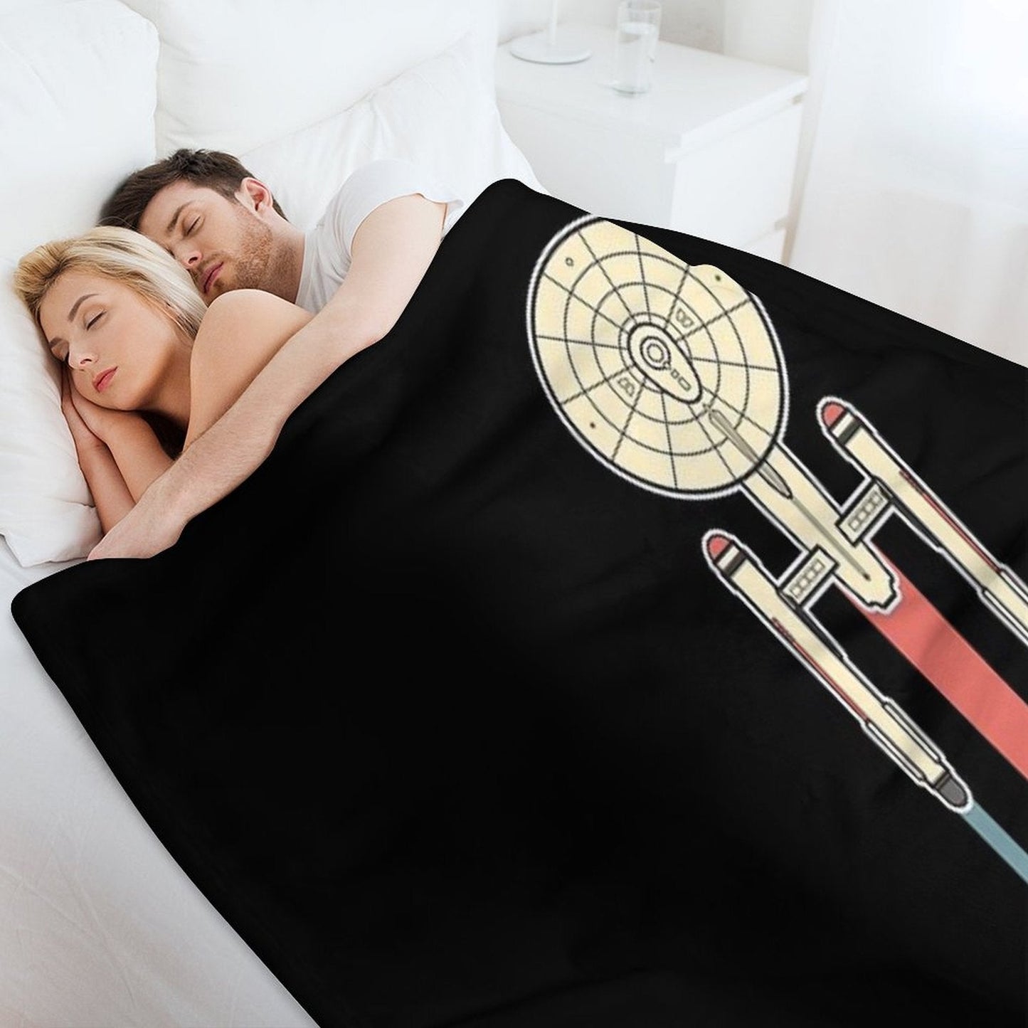 USS Enterprise Star Trek Throw Blanket
