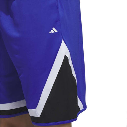 adidas Men's Pro Block Basketball Shorts - Semi Lucid Blue / White