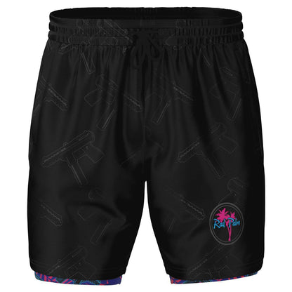 9 Lives Murdered Out Men's 2-in-1 Shorts