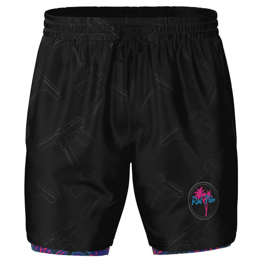 9 Lives Murdered Out Men's 2-in-1 Shorts