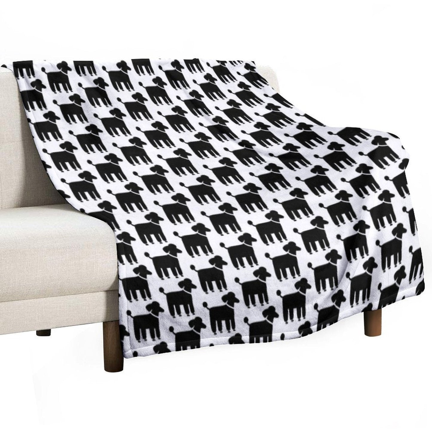 Black Poodle(s) Throw Blanket