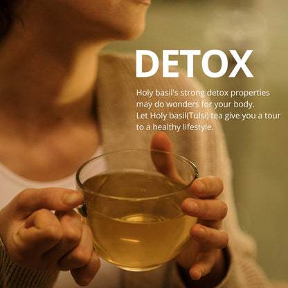 Akshit Holy Basil Tea ( Tulsi Leaf Tea ) ( 75 Tea Bags), Made with Pure Dried Holy Basil Tea Leaves Immune Support Tea, Caffeine-free, Non-Gmo, Tulsi Tea.