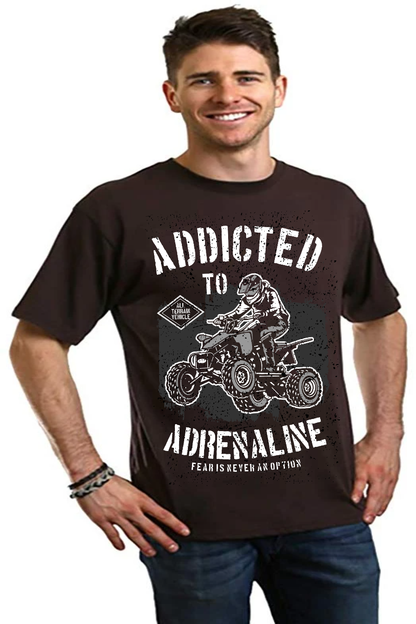 Addicted To Adrenaline Men's Bamboo Viscose/Organic Cotton Short Sleeve Graphic T-Shirt