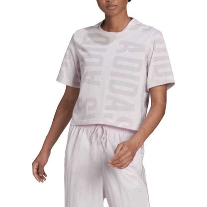 adidas Women's  BLUV Q2 Cropped Tee - Almost Pink