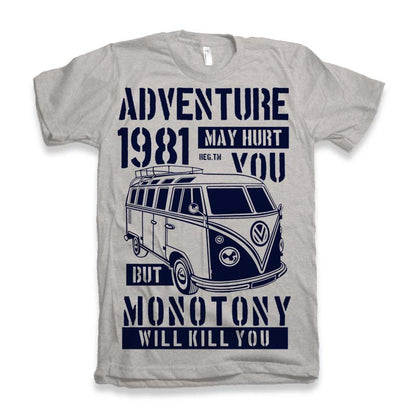 Adventure 1981 Men's Bamboo Viscose/Organic Cotton Short Sleeve Graphic T-Shirt
