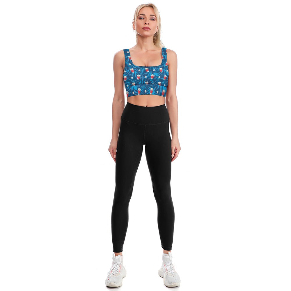 Beer Pong Champion Longline Bra Top