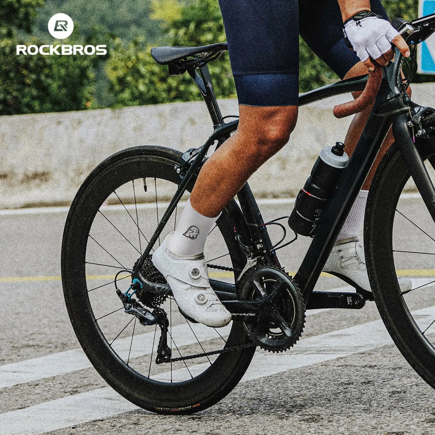 Aerodynamic Cycling Socks with Wear-resistant Hee Wicking Athletic Crew