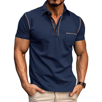Men's Quick-Dry Polo Shirt - Lightweight Polyester Summer Casual
