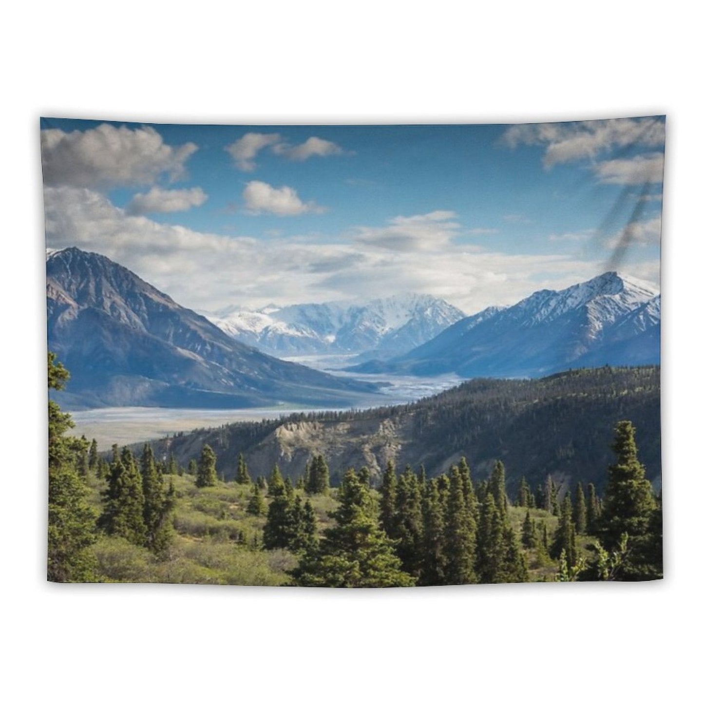 Forest Mountains River National Park Nature Photography Wall Art Tapestry