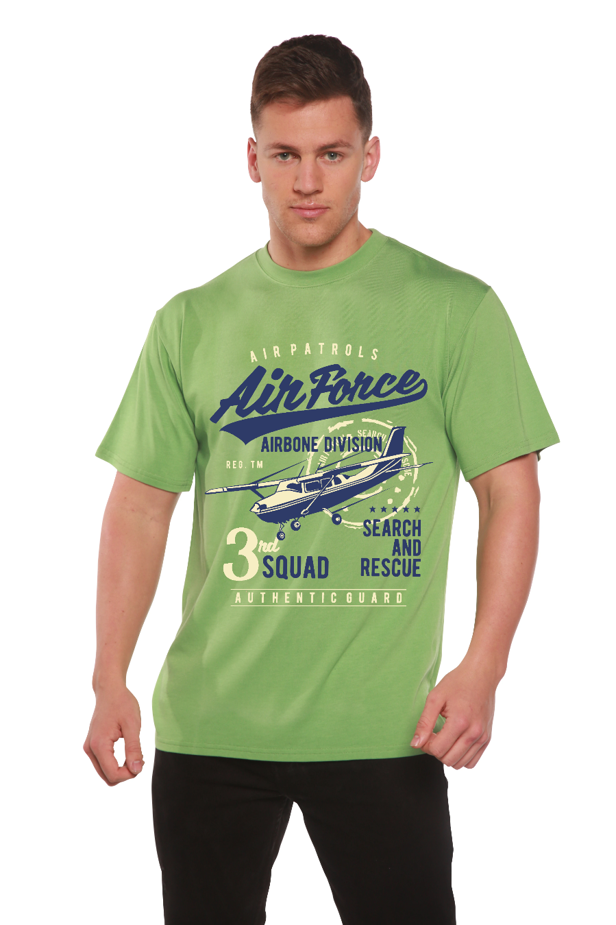 Air Force Men's Bamboo Viscose/Organic Cotton Short Sleeve Graphic T-Shirt