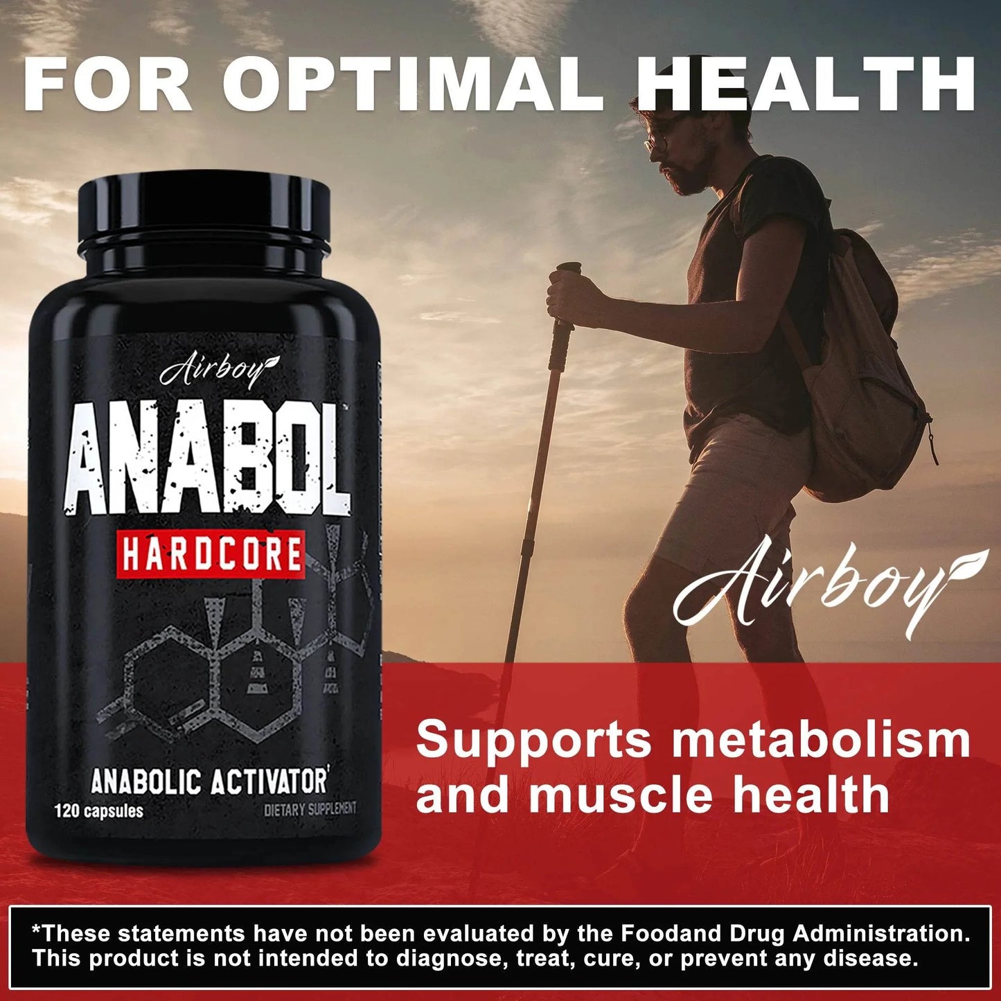 Anabol Hardcore Muscle Supplement - 120 Capsules Muscle Mass Power