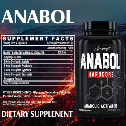 Anabol Hardcore Muscle Supplement - 120 Capsules Muscle Mass Power