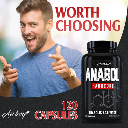 Anabol Hardcore Muscle Supplement - 120 Capsules Muscle Mass Power