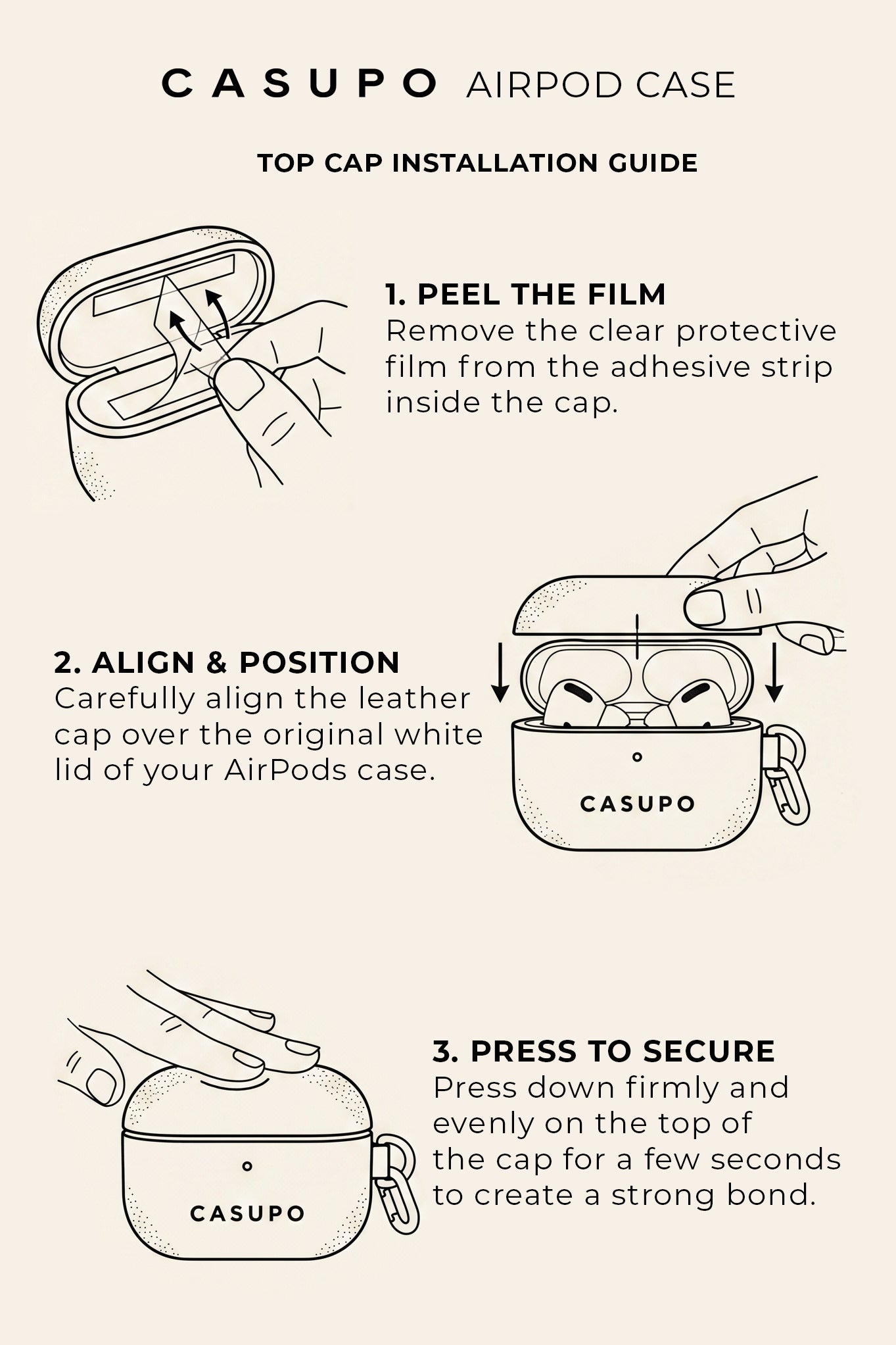 Leather Airpod Case - Red