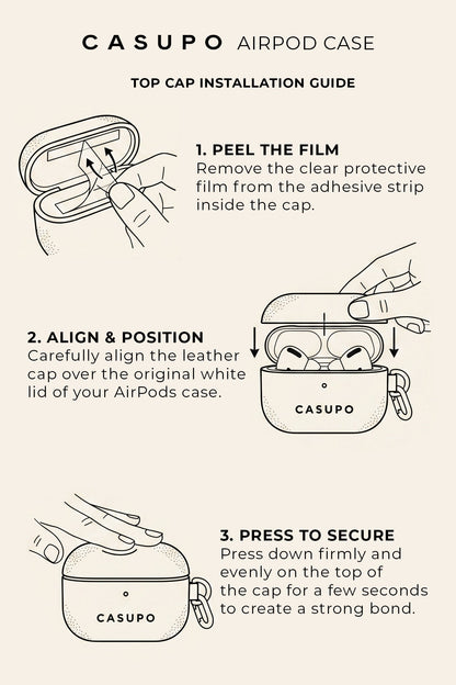 Leather Airpod Case - Cobalt