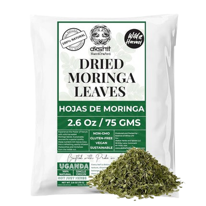 Akshit Moringa (Oleifera) Tea Leaves – Herbal Tea, 100% Natural Moringa Leaves, Boosts Energy & Immunity - 2.6 oz