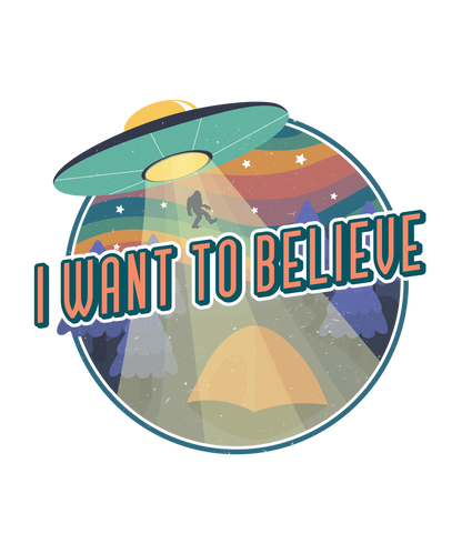 I Want to Believe Men's Bamboo Short Sleeve Printed T-Shirt
