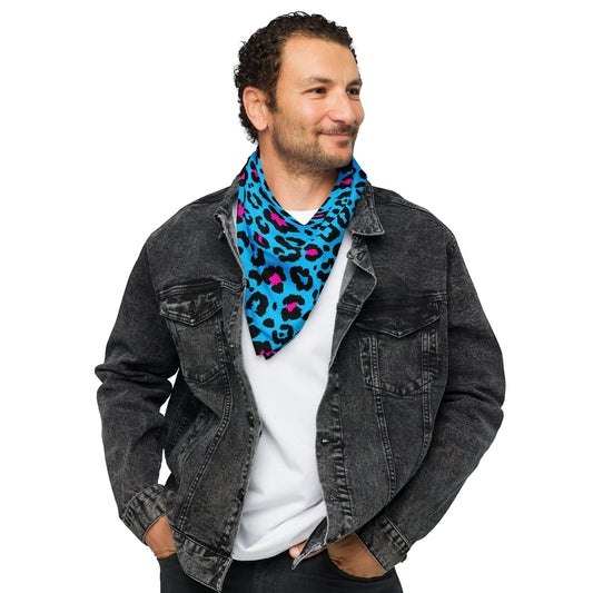 Blue Leopard Bandana