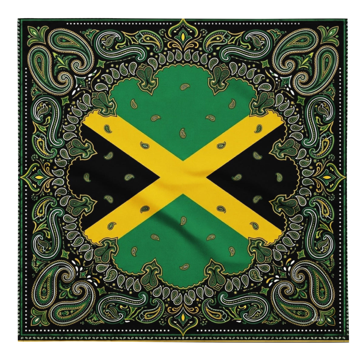 Jamaica Flag Paisley Print Bandana