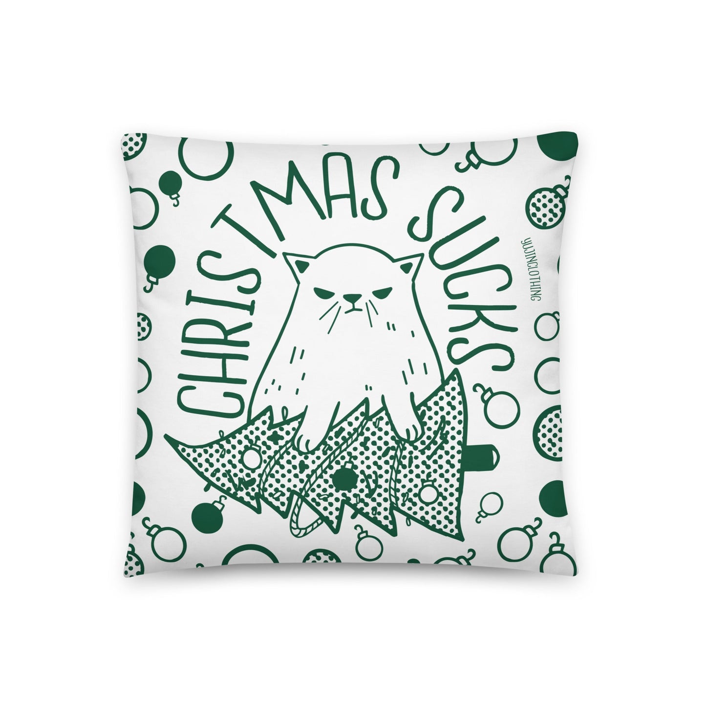 Christmas Sucks Cat Pillow