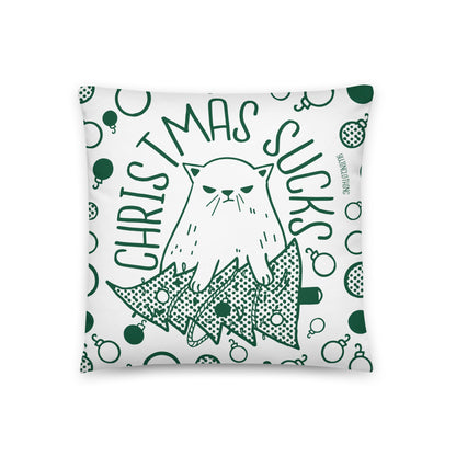 Christmas Sucks Cat Pillow