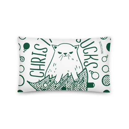 Christmas Sucks Cat Pillow