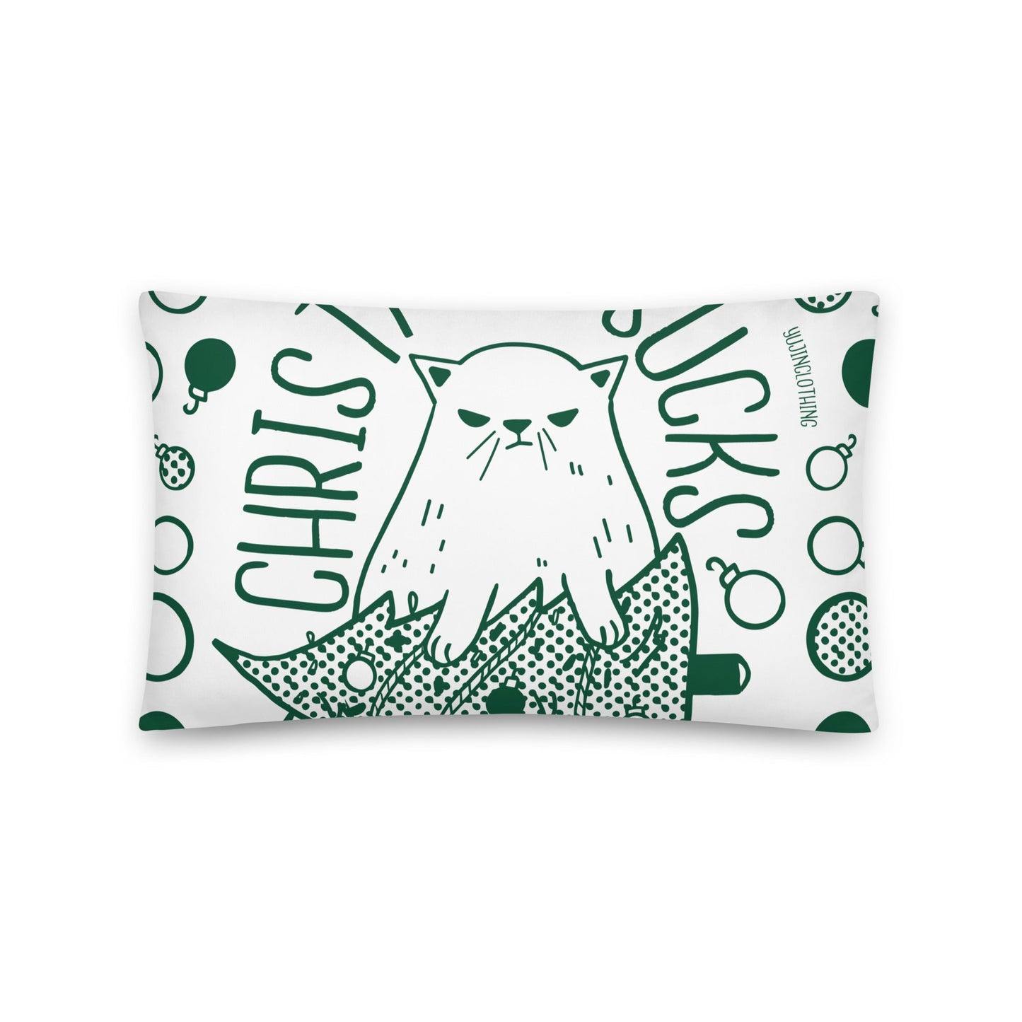 Christmas Sucks Cat Pillow