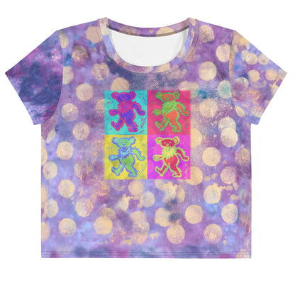 Neon Bears Crop Top T-Shirt
