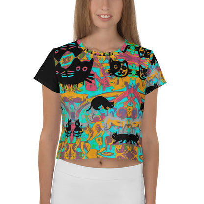 Only if you really LOVE CATS Crop Tee