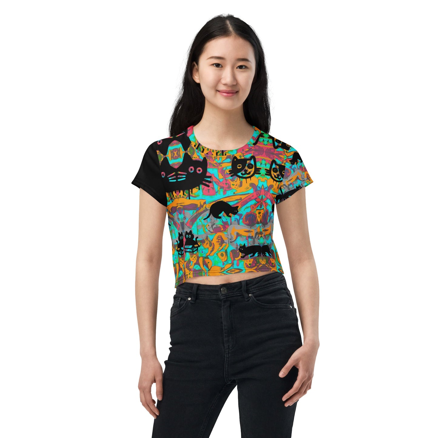 Only if you really LOVE CATS Crop Tee