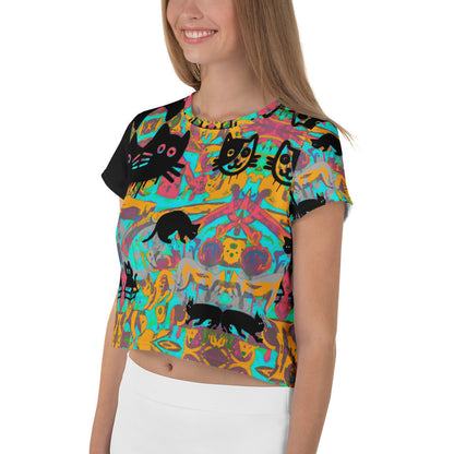 Only if you really LOVE CATS Crop Tee