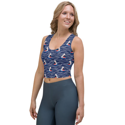 Shark Bait Dark Water Crop Top
