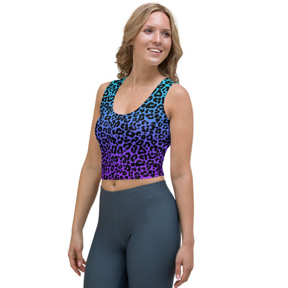 Ombre Leopard Crop Top