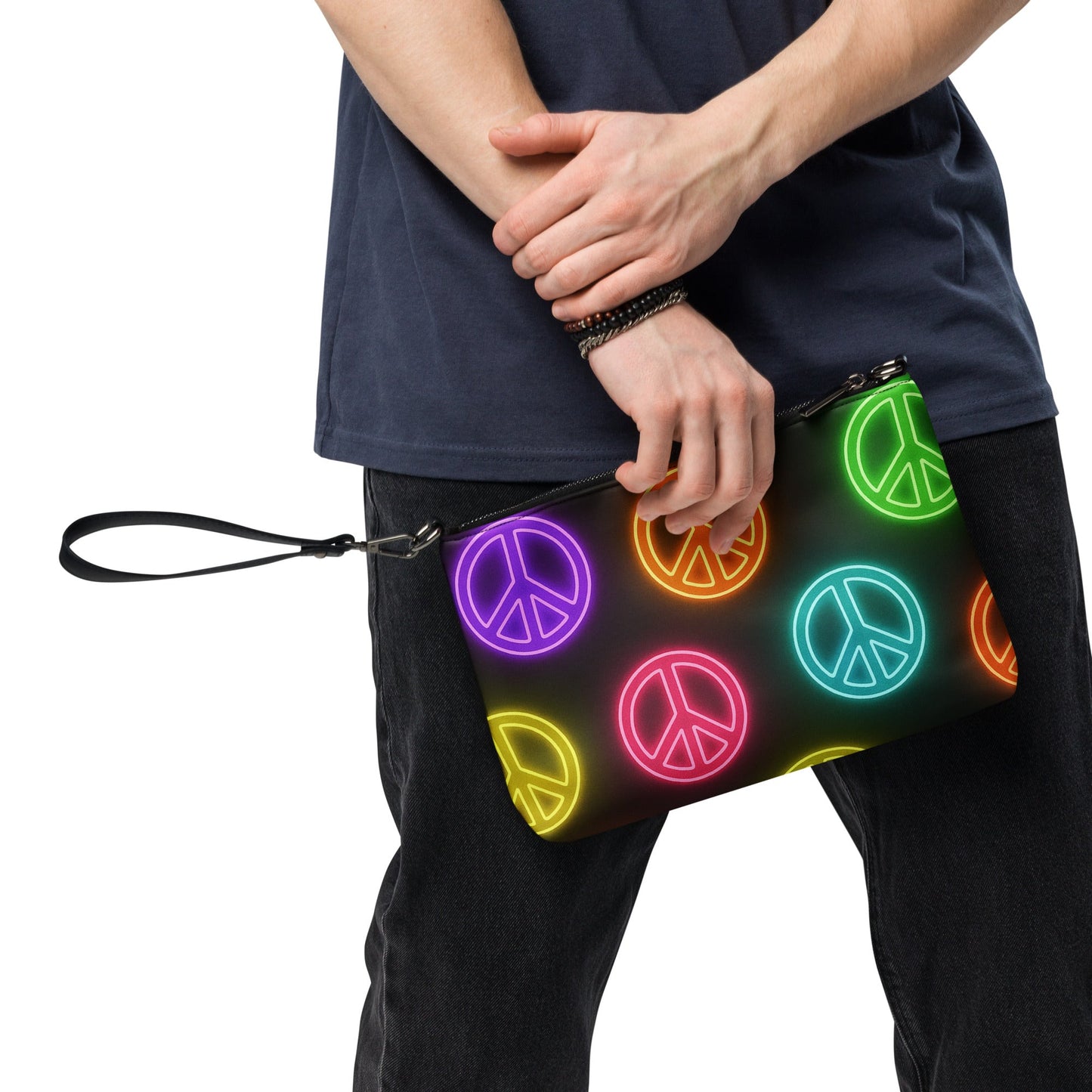 Neon Peace Crossbody Bag – Colorful Festival Side Bag