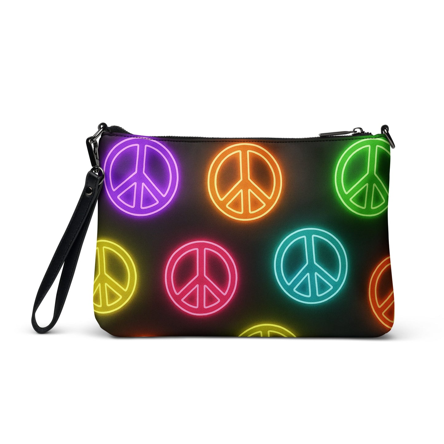 Neon Peace Crossbody Bag – Colorful Festival Side Bag