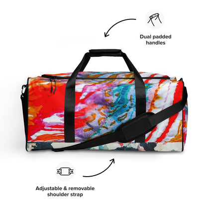 Shibori Watercolor Thumbprint Duffle bag