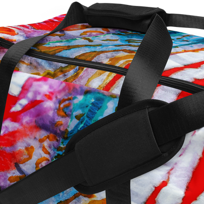Shibori Watercolor Thumbprint Duffle bag