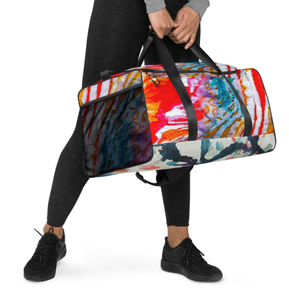 Shibori Watercolor Thumbprint Duffle bag