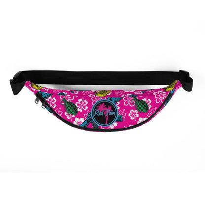 Rad Palm Hops and Hand Grenades Pink Fanny Pack