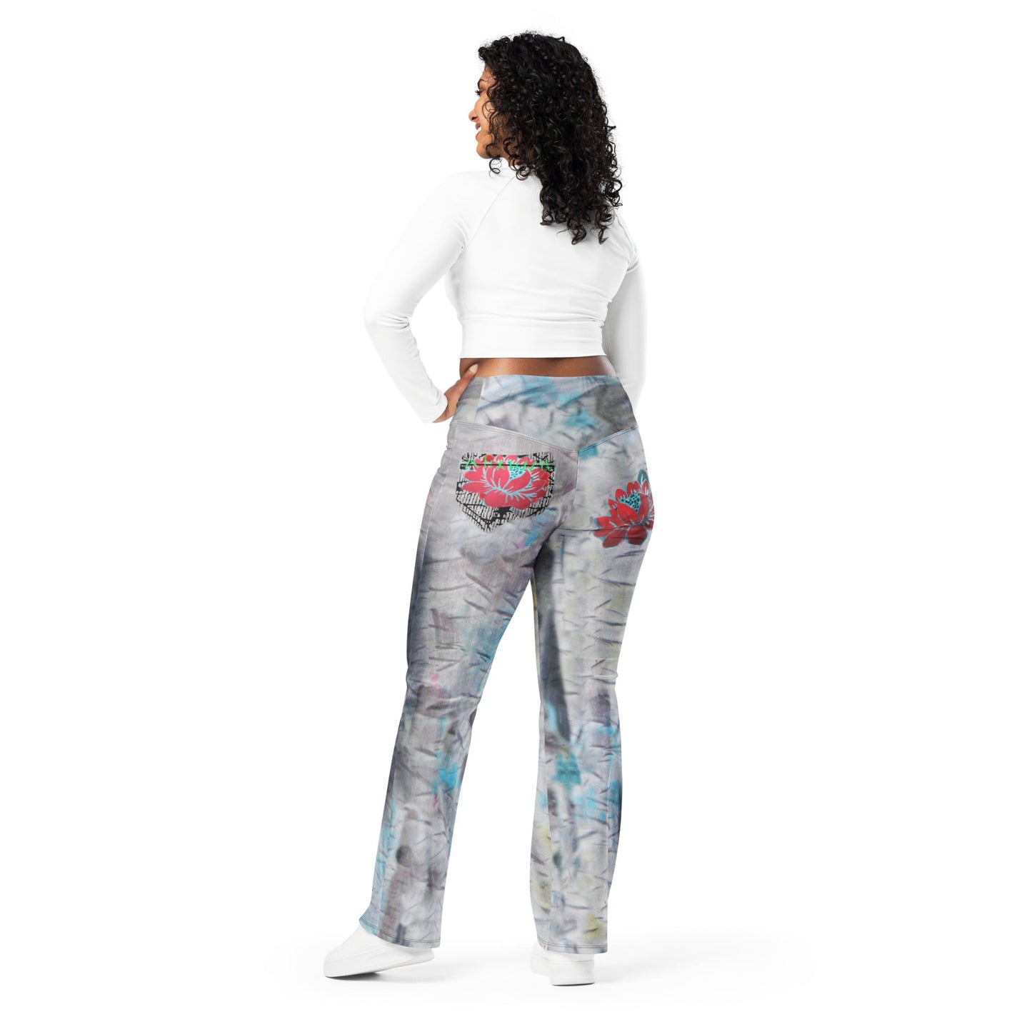 Kabloom High Waist Flare leggings