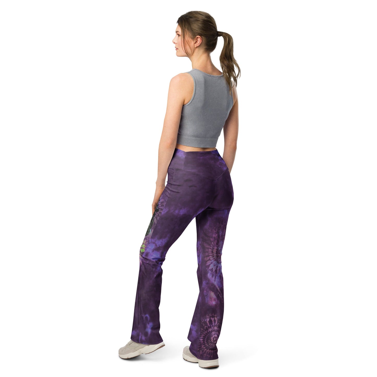 After Hours Dark Plum Remix Flare leggings