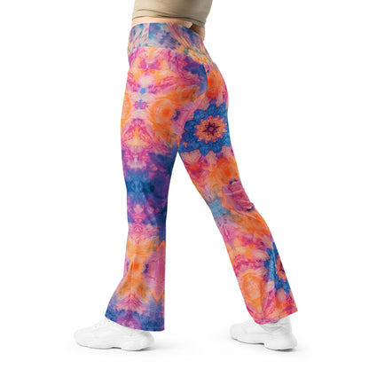 Shibori Quest High Waist Flare leggings