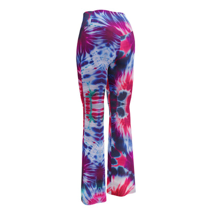 Shibori Petals High Waist Flare Leggings