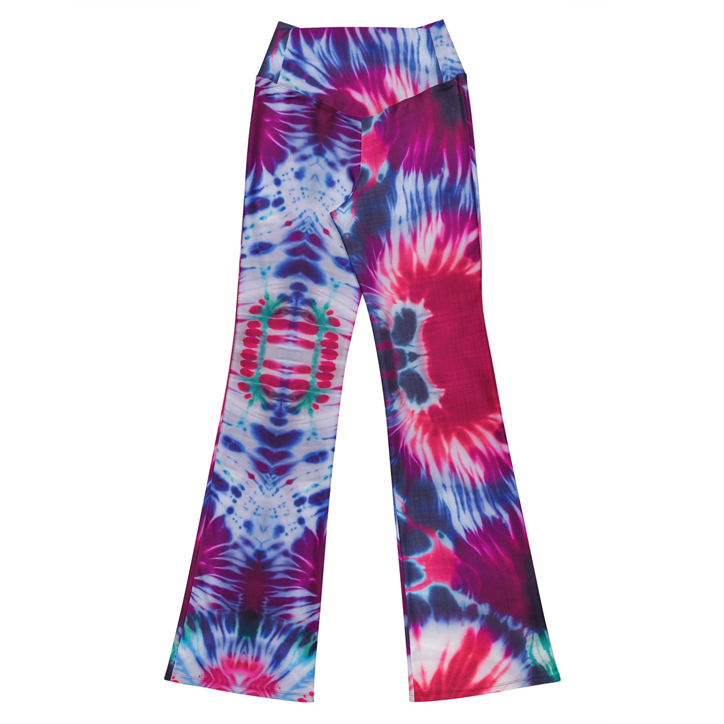 Shibori Petals High Waist Flare Leggings