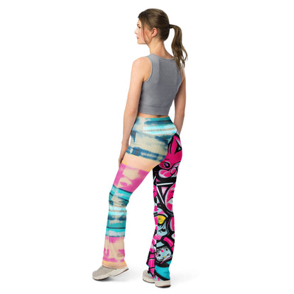 Blicky Kitty High Waist Flare leggings