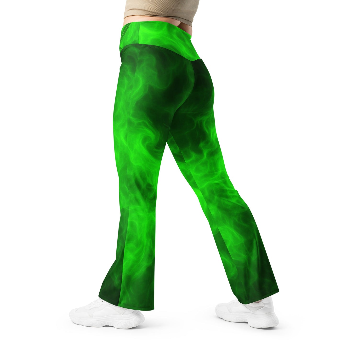 Green smoke Flare leggings