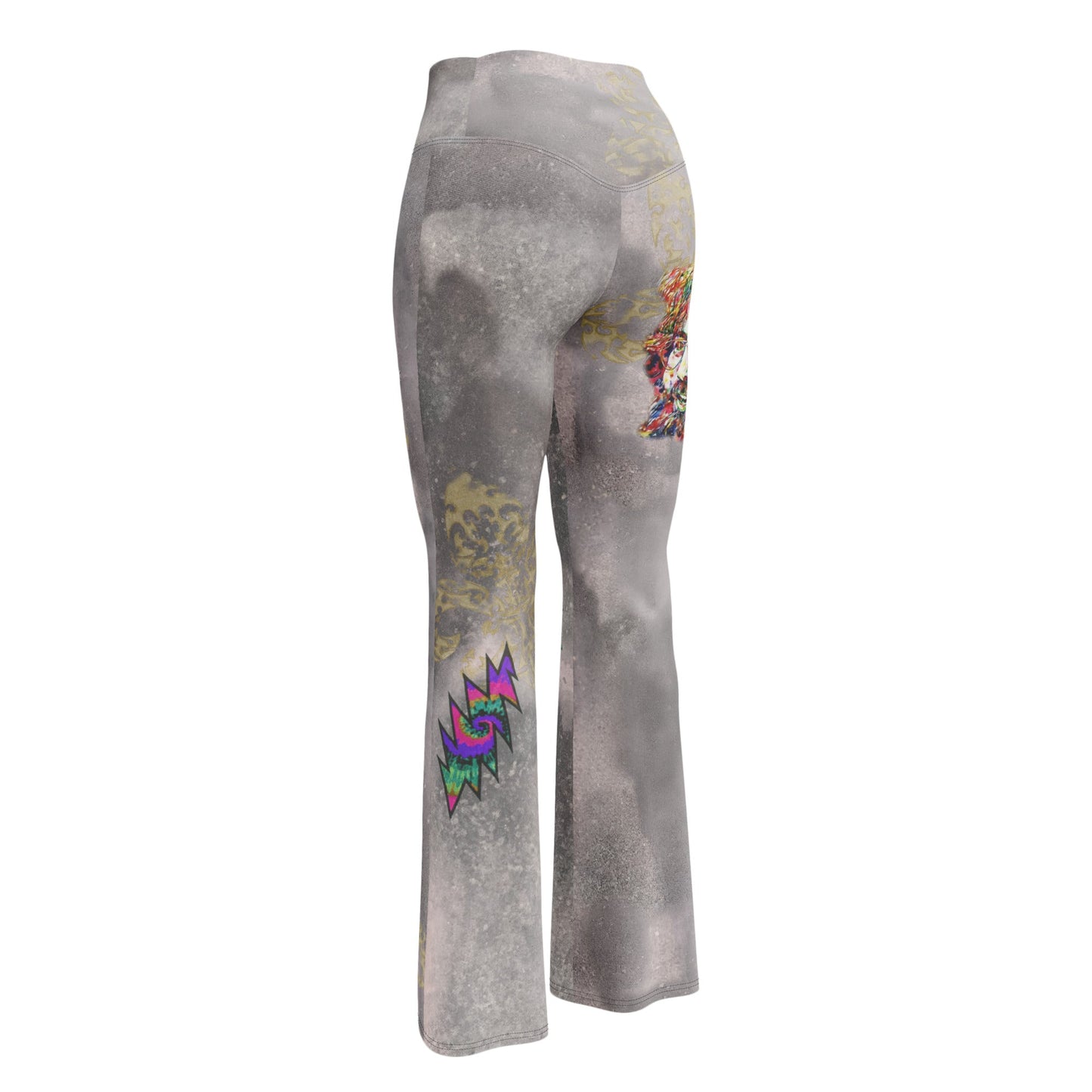 Fleur De Le Graytful Dead Front High Waist Flare Leggings