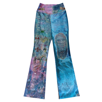 Feathers of Our Fathers High Waist Flare leggings