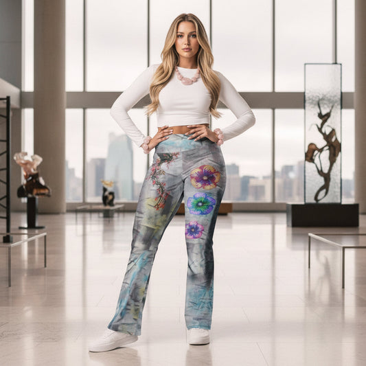 Kabloom High Waist Flare leggings