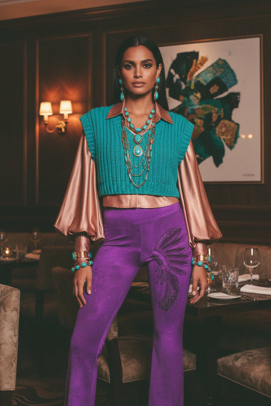 Hazey Breeze Hot Pink High Waisted Flare leggings